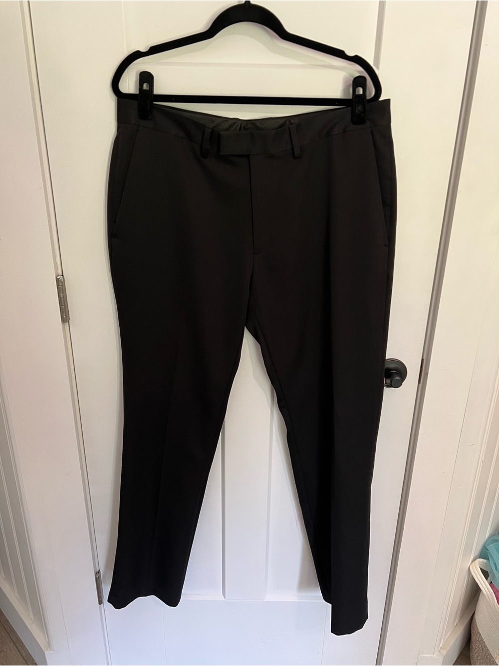 Reaction Kenneth Cole Men's Black Dress Pants - Modern Tapered Fit